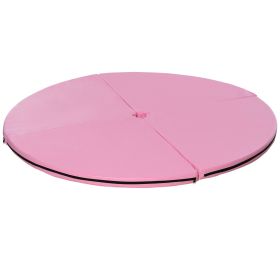 Extra-Protective 2"T x 5'W Foldable Pole Dance Mat Pink with Handle Lightweight