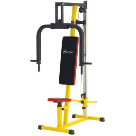Chest Fly and Chest Press Machine for Back, Pectoral, Rear Deltoid and Shoulder Training, Yellow