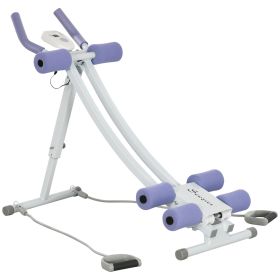 Foldable Ab Machine, Ab Workout Equipment with Adjustable Angles and Resistance Bands for Core and Stomach Exercise