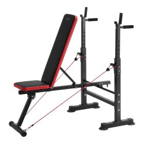 VEVOR 6-in-1 Weight Bench Set, 600lbs Adjustable Workout Bench Press, Exercise Sit up Bench for Home Gym Strength Training