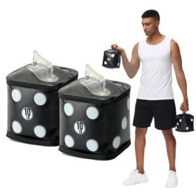 Travel Dumbbells, Water Filled Dumbbells Set, Fun Dice Style Fitness Dumbbell Pairs 20lbs, Portable Foldable Fitness Equipment, for Strength Trai