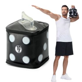 Travel Weight, Water Filled Kettlebells Set, Fitness Exercise Dice 10 lbs, for Strength Training, Core Training (Black)