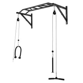 VEVOR Pull Up Bar, Multi-Grip Wall Mounted Pull Ups, 50 in Width Multifunctional Chin Up Training Station (Default: Default)