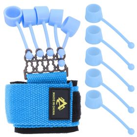 Finger Exerciser Hand Grip Strength Trainer for Athletes Musicians Physical Therapy Finger Resistance Band (Color: Blue, size: 40 lbs)